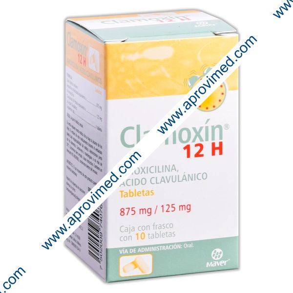 CLAMOXIN 12H c/10 TABS. 875/125 MG.