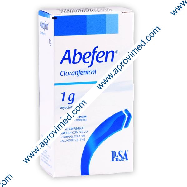 ABEFEN Sol. Iny. c/1 FCO. AMP. 1 G/5 ML.