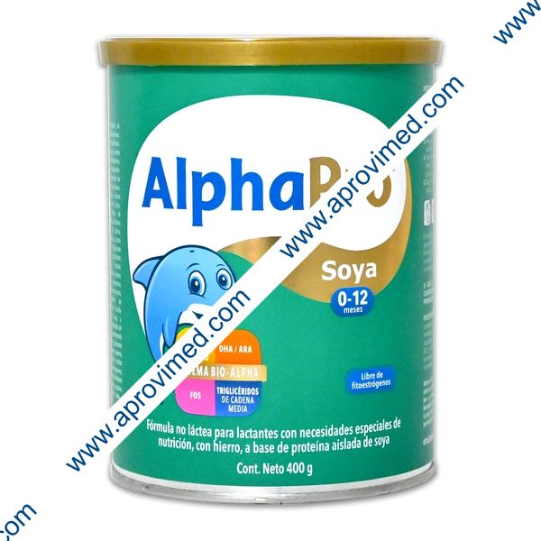 ALPHAPRO SOYA (0-12 Meses) LECHE en POLVO Lata c/400 G.