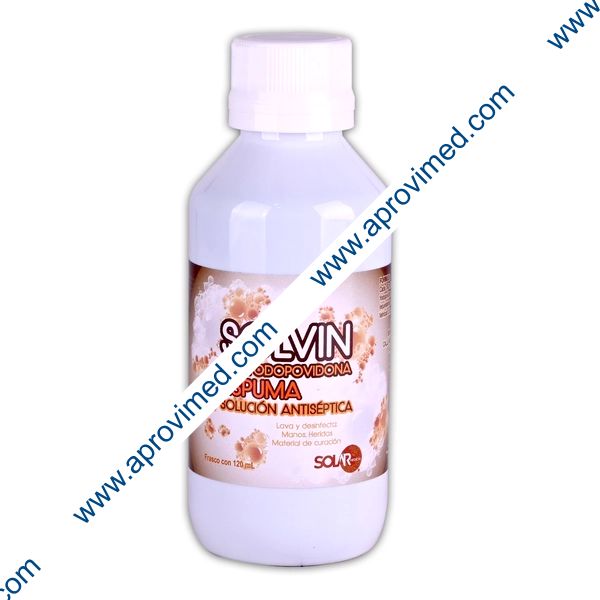 SOLVIN Solución Antiséptica Espuma Fco. 120 ML. 8 G/100 ML.