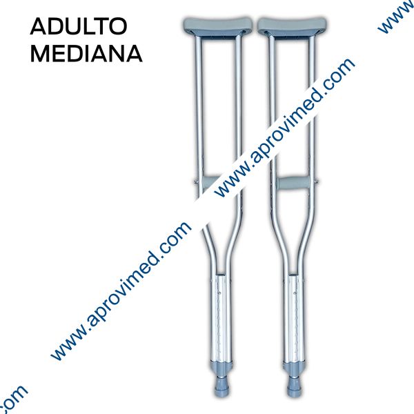 PAR DE MULETAS AXILAR de ALUMINIO (S.Confort) Talla AD/ Med.