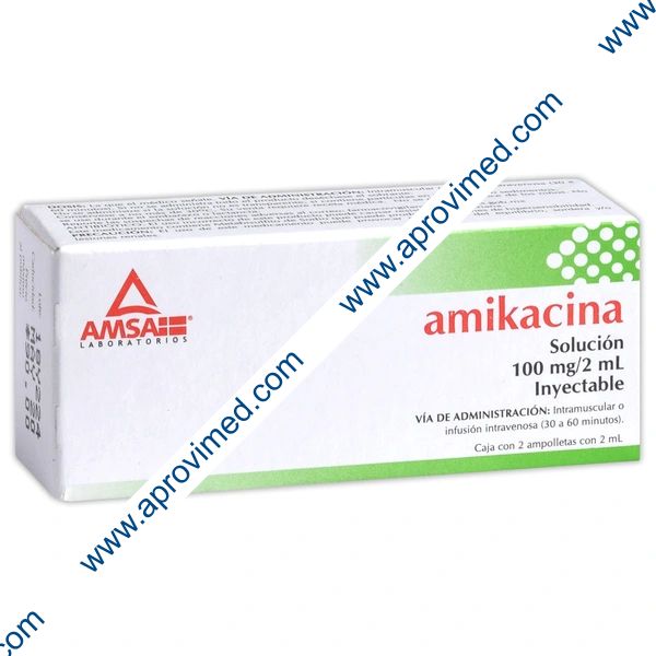 AMIKACINA Pediátrico (Amsa) Sol. Iny. c/2 AMPTAS. Plástico 100 MG/2 ML.