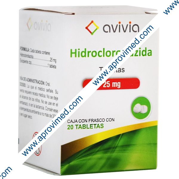 HIDROCLOROTIAZIDA (Avivia) c/20 TABS. 25 MG.