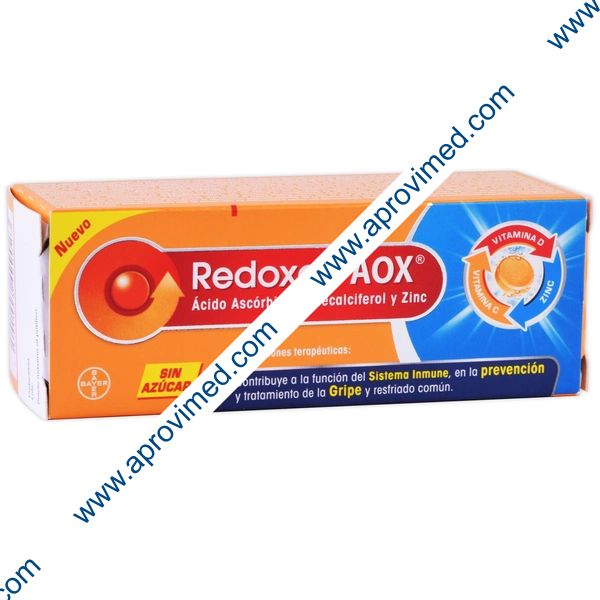 REDOXON AOX c/10 TABS. EFERVS. Sabor Naranja 1000 MG/400 UI/10 MG.