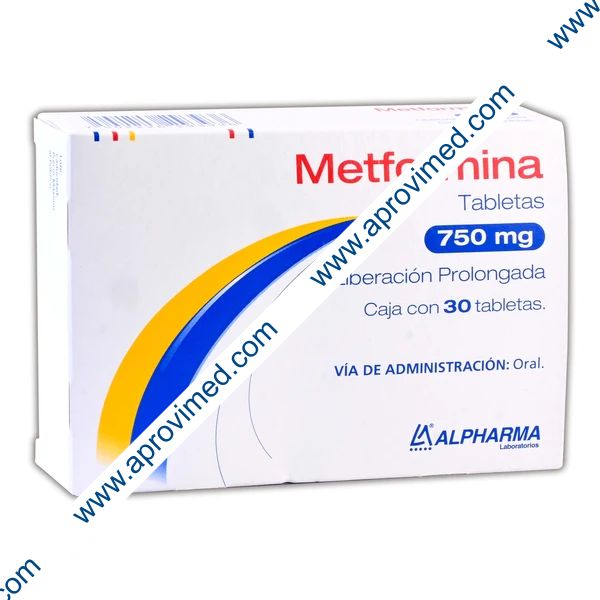 METFORMINA (Alpharma) c/30 TABS. L.P. 750 MG.