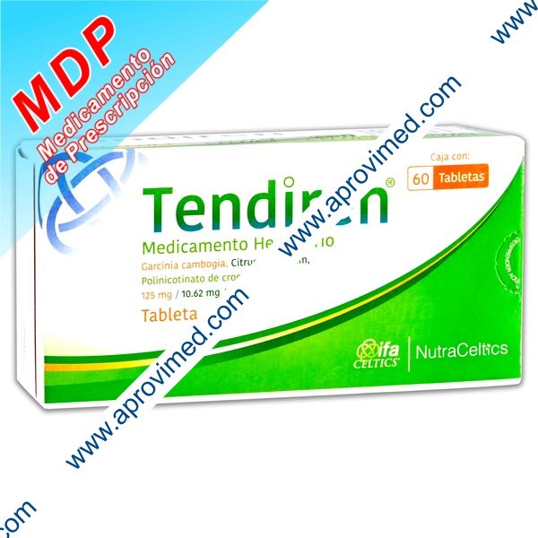 TENDIREN c/60 TABS. 125 MG/10.62 MG/50 MCG.
