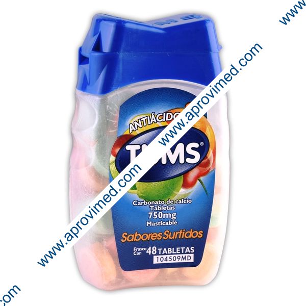TUMS Sabs. Surts. Fco. c/48 TABS. Mast. 750 MG.