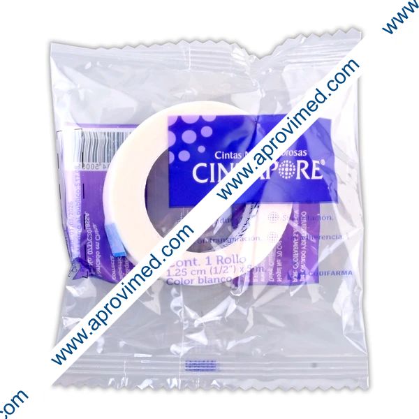 CINTAPORE Rollo Col. Blanco A: 1.25cm (1/2"); L: 5m. Bolsa c/1 Pza.
