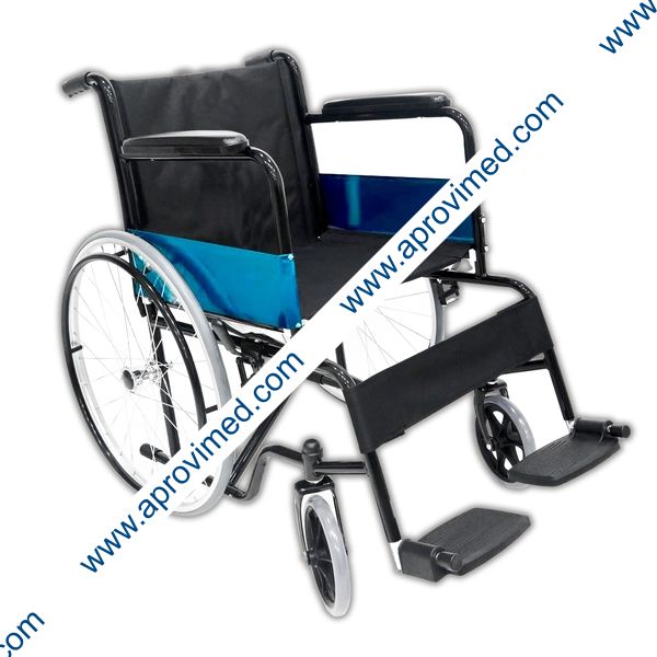 SILLA DE RUEDAS de ACERO (Mobicare) Mod. ECG800 Col. Negro 24"