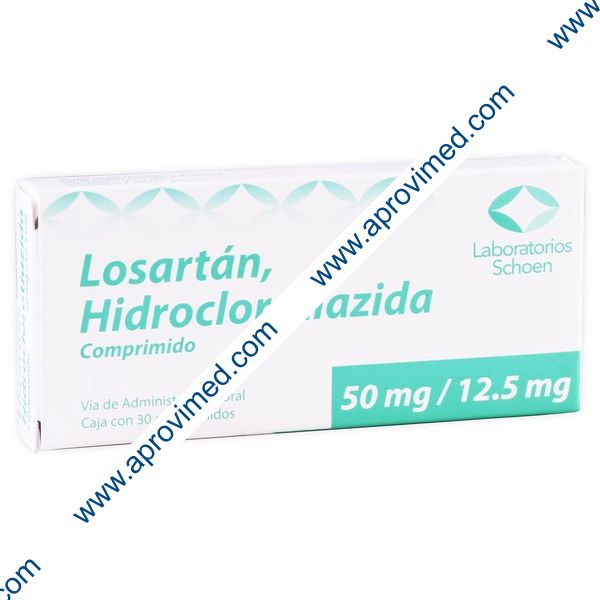 LOSARTÁN/HIDROCLOROTIAZIDA (Schoen) c/30 COMPS. 50/12.5 MG.