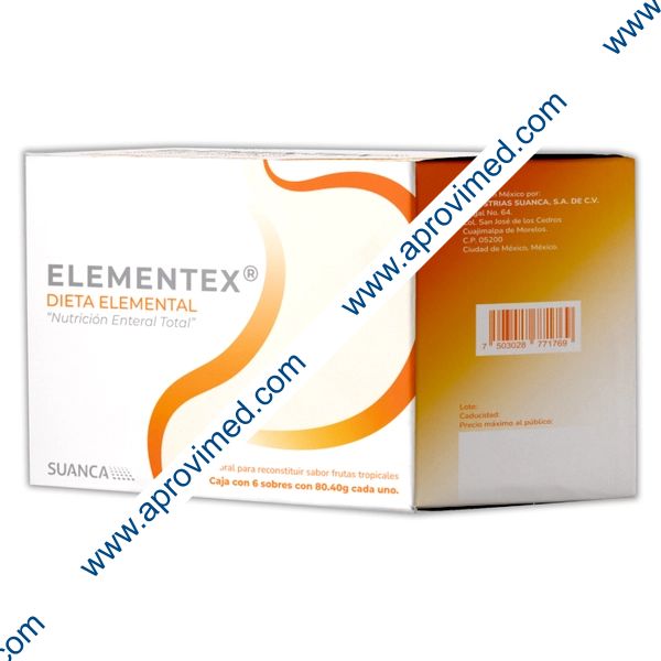 ELEMENTEX POLVO Sab. Frutas Trops. c/ 6 SOBS. 80.4 G.