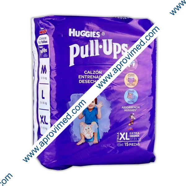 HUGGIES PULL-UPS Niño EXTRA GRANDE 15-18 Kg. c/15 pzs.