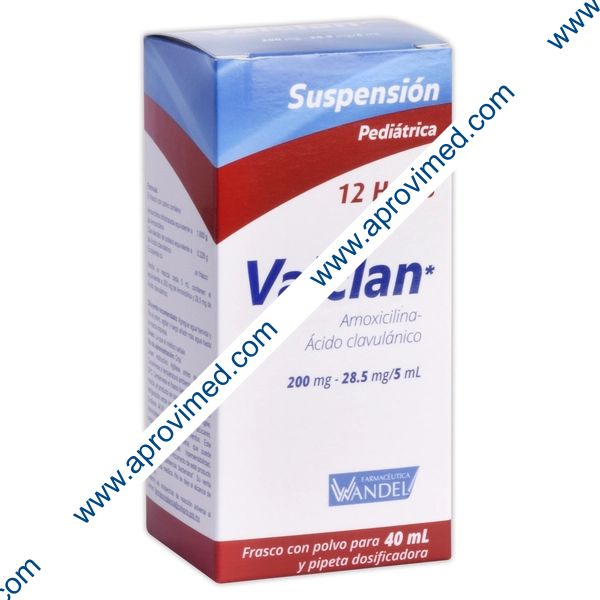 VALCLAN 12H. SUSP. Pediátrico Fco. 40 ML. 200-28.5 MG/5 ML.