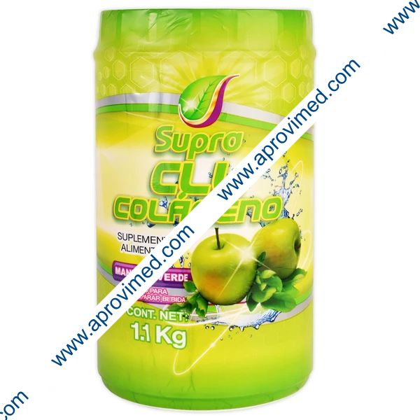 SUPRA CLL COLAGENO Polvo c/MANZANA VERDE Bote c/1.1 KG.