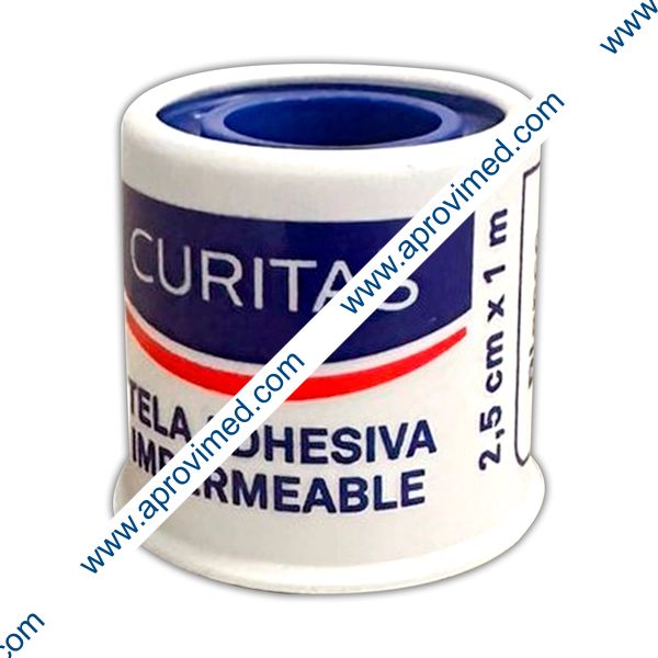 CURITAS TELA ADHESIVA (BDF) Carrete A: 2.5 cm; L: 1m. c/1 Pza.