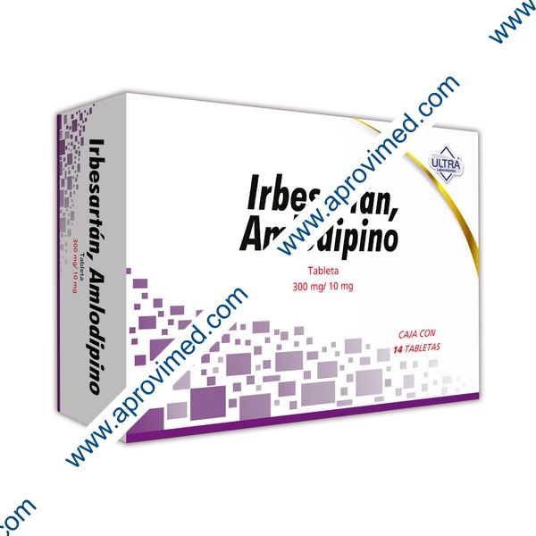 IRBESARTÁN/AMLODIPINO (Ultra) c/14 TABS. 300/10 MG.