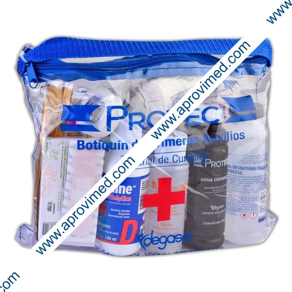 BOTIQUÍN DE PRIMEROS AUXILIOS (Protec) Bolsa c/21 Pzs.