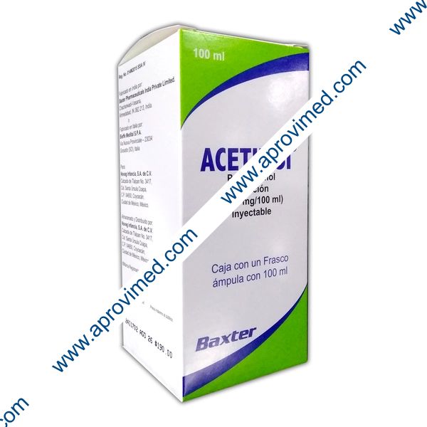ACETIF SI Sol. Iny. c/1 FCO. AMP. 1000 MG/100 ML.