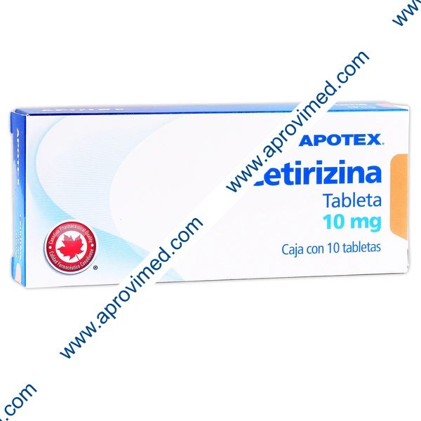 CETIRIZINA (Apotex) c/10 TABS. 10 MG.