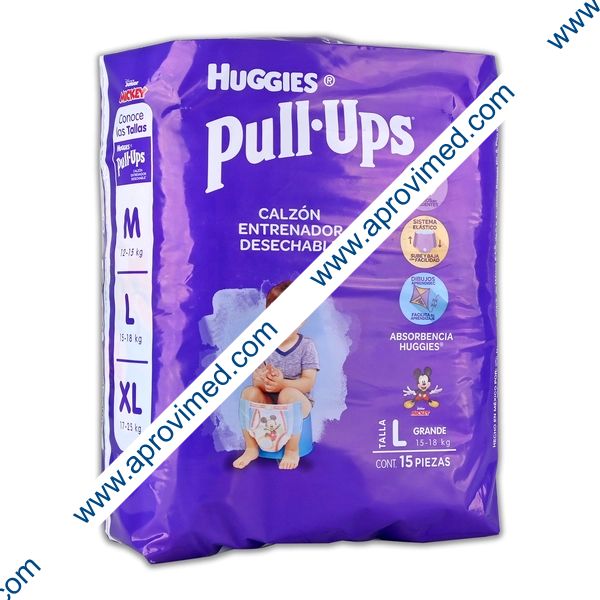 HUGGIES PULL-UPS Niño GRANDE 15-18 Kg. c/15 pzs.