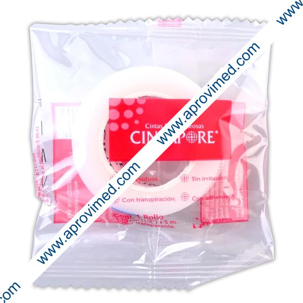 CINTAPORE TRANSPARENTE Rollo A: 1.25cm (1/2"); L: 5m. Bolsa c/1 Pza.