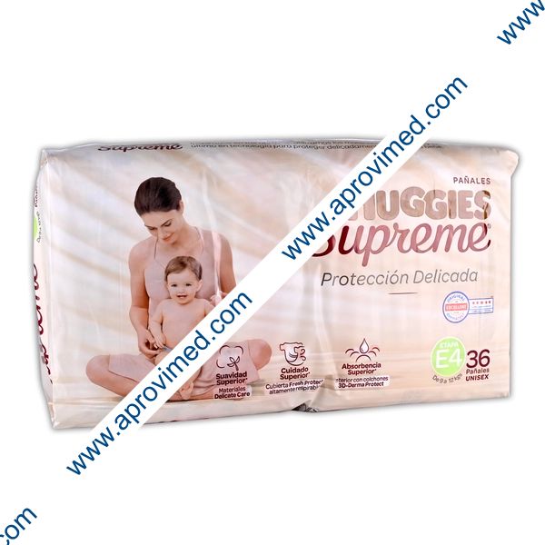 HUGGIES SUPREME Unisex (Etapa 4 / 9-12 Kg.) c/36 Pzs.