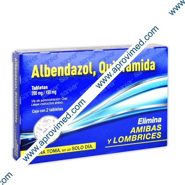 ALBENDAZOL/QUINFAMIDA (Sanfer) c/2 TABS. 200/150 MG.