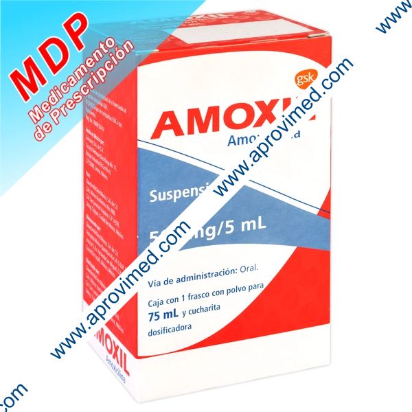 AMOXIL SUSP. Fco. 75 ML. 500 MG/5 ML.