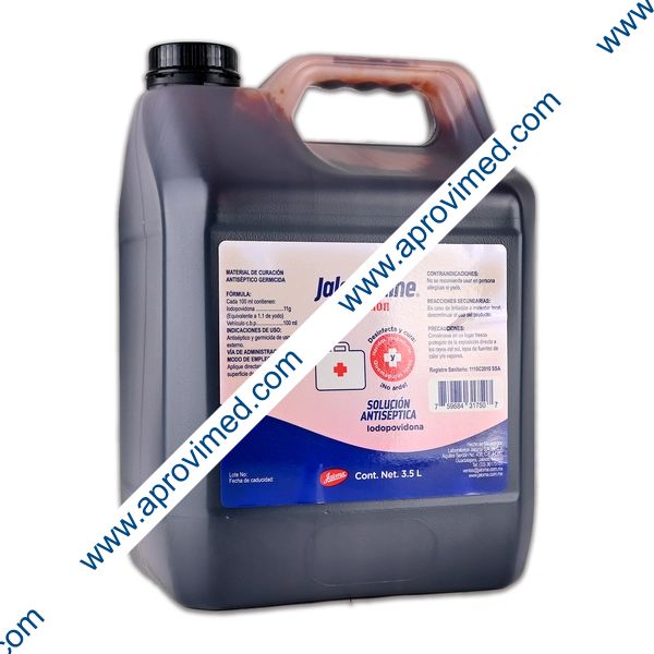 JALOMADINE SOLUCION Antiséptica Tópica Env. 3.5 LTS. 11 G/100 ML.