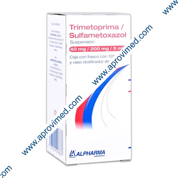 TRIMETOPRIMA/SULFAMETOXAZOL (Alpharma) SUSP. Fco. 120 ML. 40-200 MG/5 ML.
