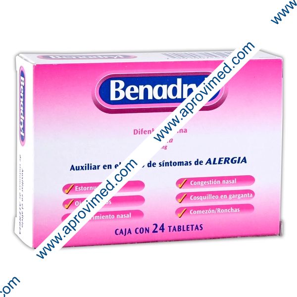 BENADRYL c/24 TABS. 25 MG.