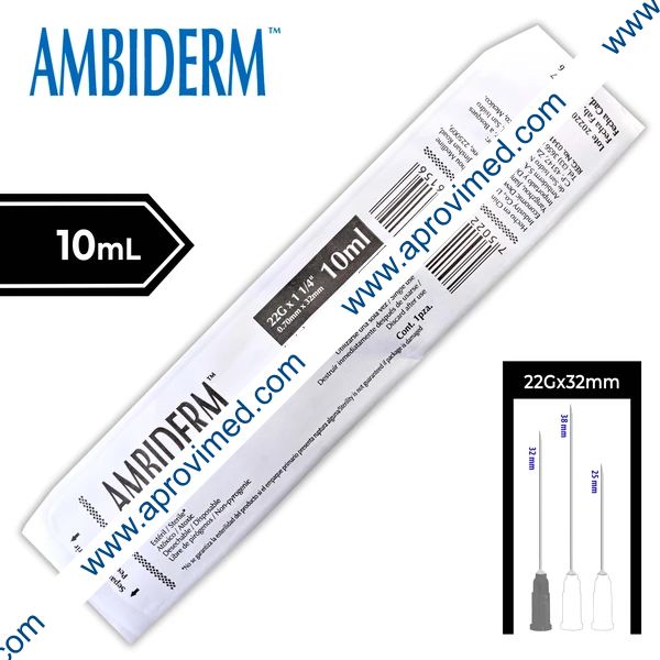 JERINGA 10 mL. (Ambiderm) c/AGUJA 22Gx32mm. c/1 Pza.