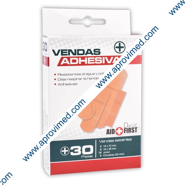 VENDAS ADHESIVAS ESTÉRILES Surtido (Daclaf) Caja c/30 Pzs.