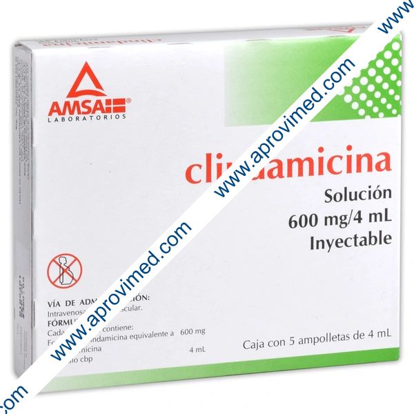 CLINDAMICINA (Amsa) Sol. Iny. c/5 AMPTAS. 600 MG/4 ML.