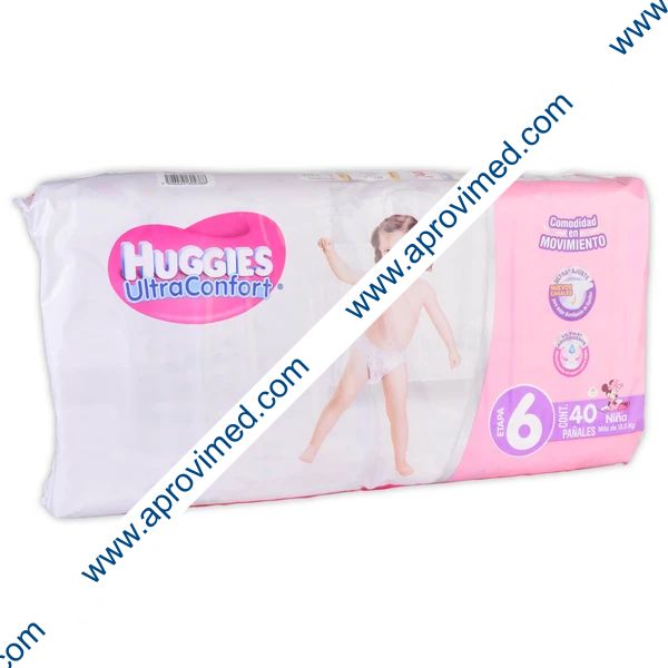HUGGIES ULTRACONFORT Niña (Etapa 6 / +13.5 Kg.) c/40 Pzs.