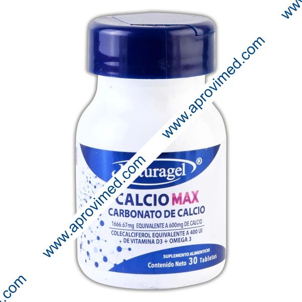 CALCIO MAX c/30 TABS. 600 MG/400 UI.