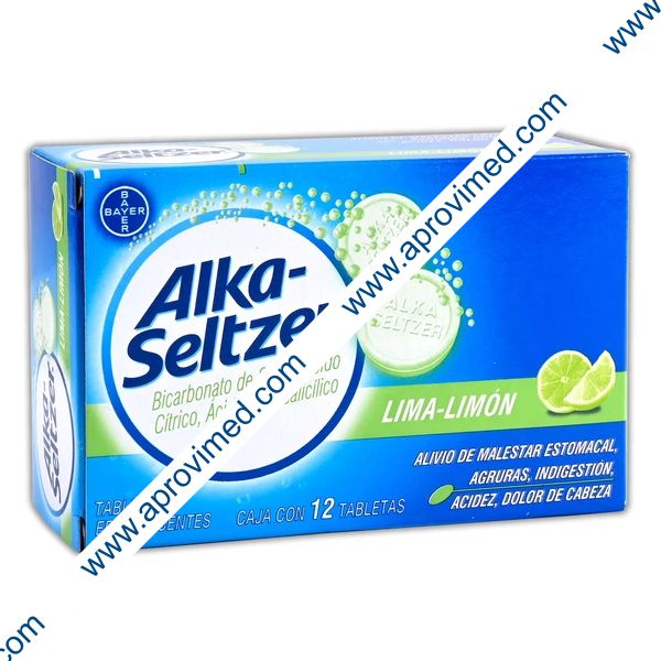 ALKA-SELTZER c/12 TABS. EFERVS. Sab. Lima-Limón 1.700/1.0/0.325 G.
