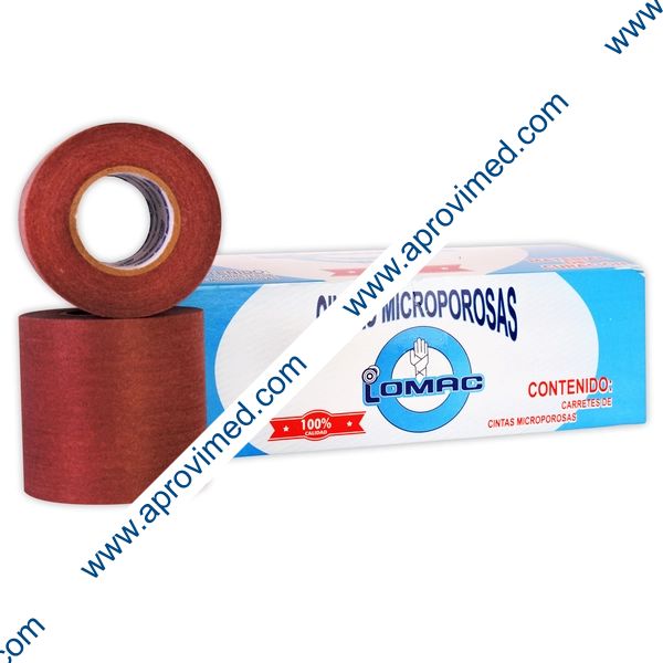 CINTA MICROPOROSA (Lomac) Rollo Col. Piel A: 5cm; L: 10m. Caja c/6 Pzs.