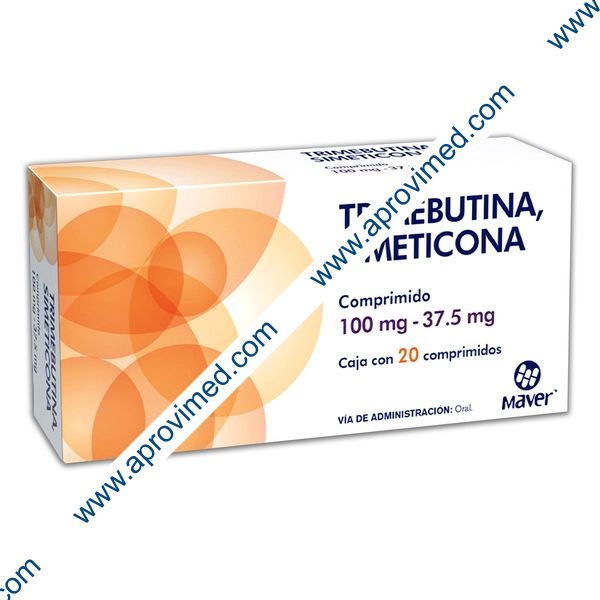 TRIMEBUTINA/SIMETICONA (Maver) c/20 COMPS. 100/37.5 MG.