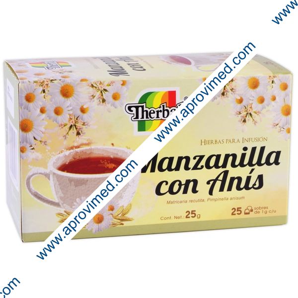 MANZANILLA con ANIS p/Infusión c/25 SOBS. 1 G.