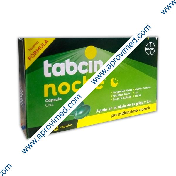 TABCIN NOCHE c/12 CAPS. 325/10/6.25/5 MG.