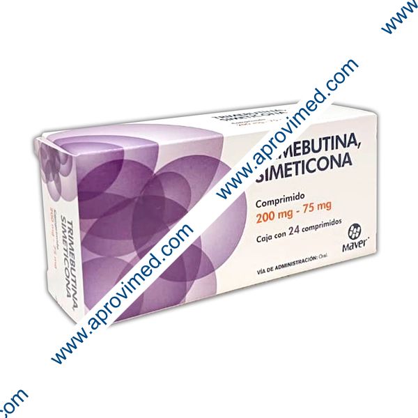 TRIMEBUTINA/SIMETICONA (Maver) c/24 COMPS. 200/75 MG.