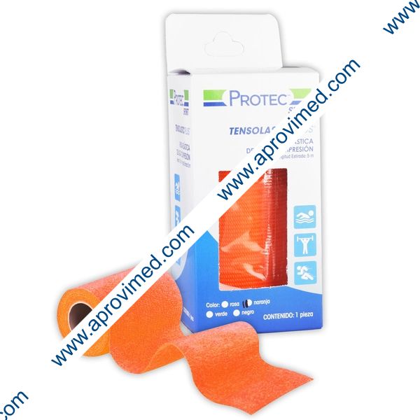 TENSOLASTIC PLUS (Protec Sport) A: 10cm. L: 5mt. c/1 Pza. (Col. Naranja).