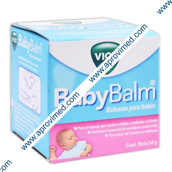 VICK BABY BALM (Bálsamo para bebés) Tarro c/50 G.