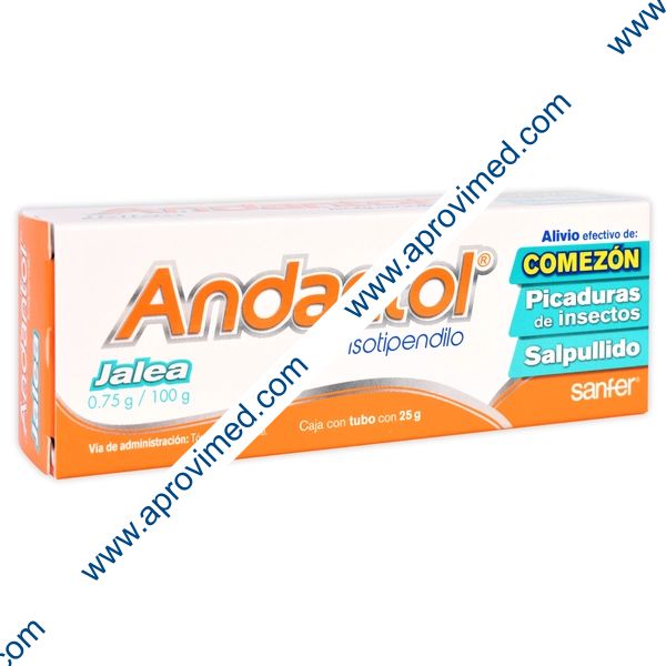 ANDANTOL JALEA TÓPICA Tubo c/25 G. 0.75 G/100 G.