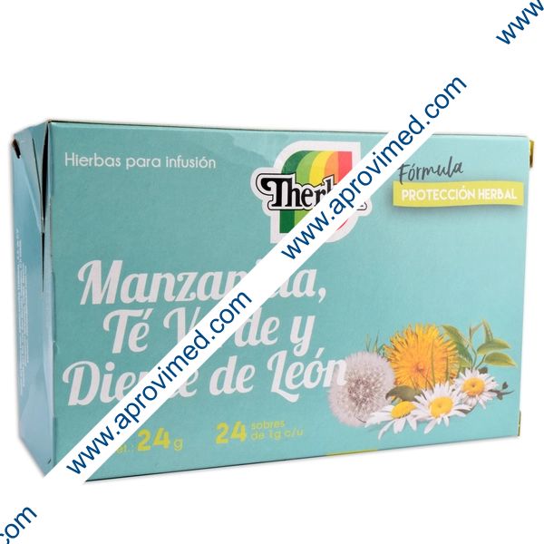 MANZANILLA/TÉ VERDE/DIENTE DE LEÓN p/Infusión c/24 SOBS. 1 G.