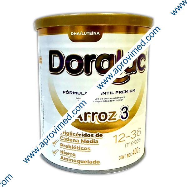 DORALAC ARROZ 3 (12-36 Meses) LECHE en POLVO Lata c/400 G.