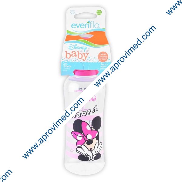 BIBERÓN FLUJO LENTO "Disney" c/MAMILA 8 OZ/240 ML.