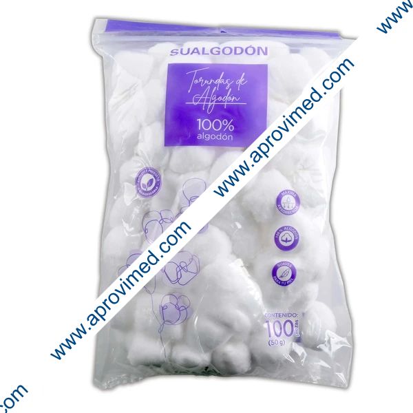 SUALGODÓN TORUNDAS Bolsa c/100 Pzs.