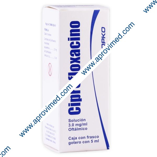 CIPROFLOXACINO (Opko) Sol. Oft. Fco. Gotero 5 ML. 3.0 MG/1 ML.
